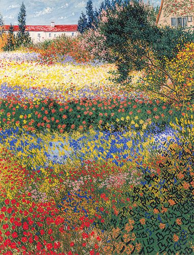 Blumengarten, inspiriert von Vincent van Gogh