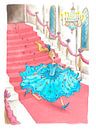 Cinderella - Aquarel illustratie voor kinderen van Mayon Middeljans thumbnail