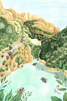Malerischer Fluss im Canyon