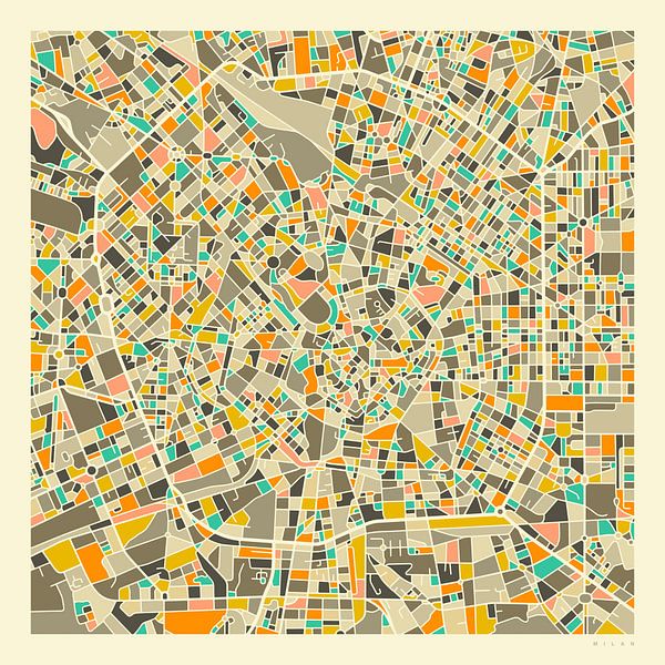 Milan Map by Jazzberry Blue