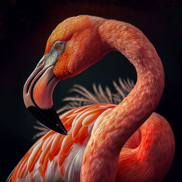 Porträt eines Flamingos Illustration von Animaflora PicsStock