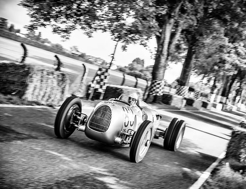 Auto Union Grand Prix Rennwagen Type C V16 in zwart en wit