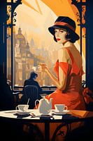 Art Deco koffie reclameposter #1