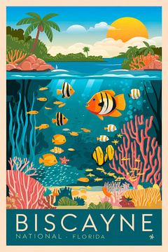 Biscayne, Florida by Poster Art Shop