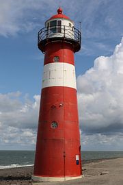 lighthouse 'the low light' or the 'Noorderhoofd' westkapelle by Frans Versteden