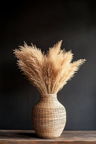 Pampasgras in rotan vaas