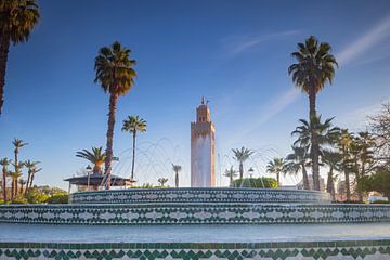 fountain at the Koutoubia mosque by gaps photography