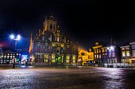 Delft Rathaus bei Nacht von Ricardo Bouman Fotografie Miniaturansicht