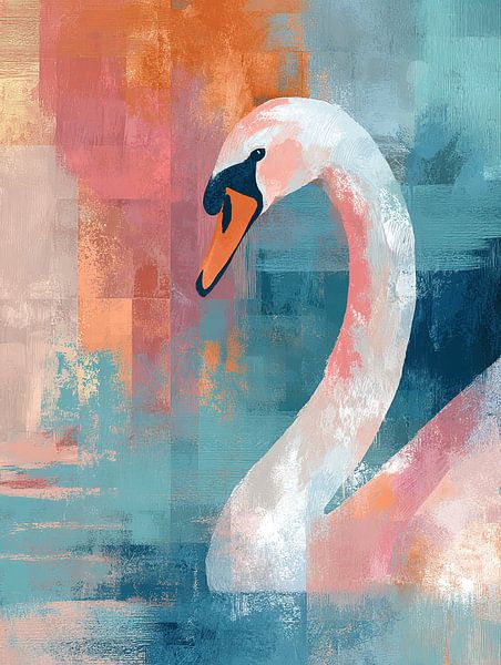 Swan Colour | Swan by Abstract Painting