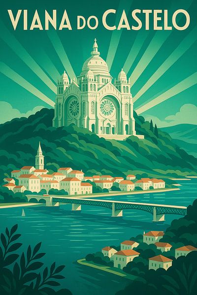 Viana do Castelo Basilika Poster von Travel Shop