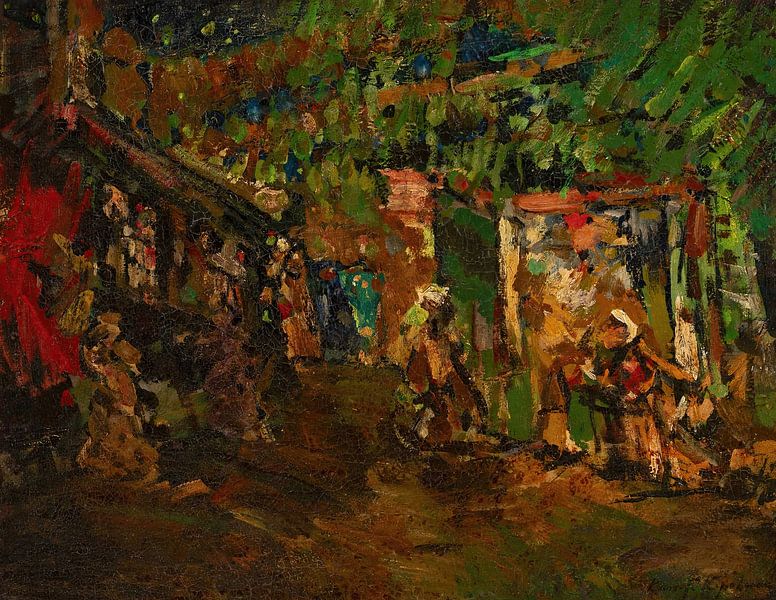 Konstantin Aleksejevitsj Korovin - Parijs, bij nacht, Montmartre van Peter Balan