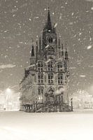 Hôtel de ville de Gouda dans la neige