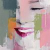 Abstract Portrait - Pink Smile Elegant and Dreamy by Joriali Abstract