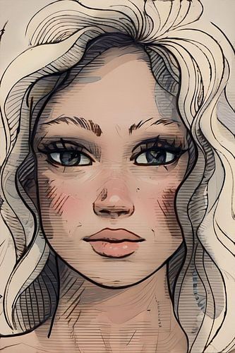 Portret vrouw met blonde haren