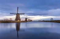 Kinderdijk molens bij zonsondergang van Jens De Weerdt thumbnail