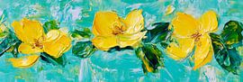 Leuchtende gelbe Blumenpracht von Poster Art Shop