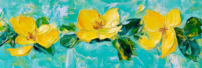 Des fleurs d'un jaune éclatant par Poster Art Shop