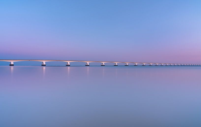The Zeeland Bridge at sunrise by Sander Grefte
