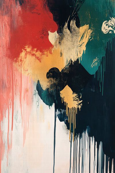 Abstracte kleurenexplosie - creatief en levendig van Poster Art Shop