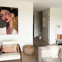 Kundenfoto: Tagträumer, modernes Porträt von Carla Van Iersel, als ArtFrame