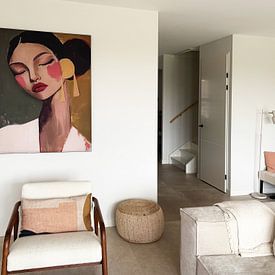 Customer photo: Daydreamer, modern portrait by Carla Van Iersel, on ArtFrame