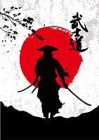 samurai in silhouette