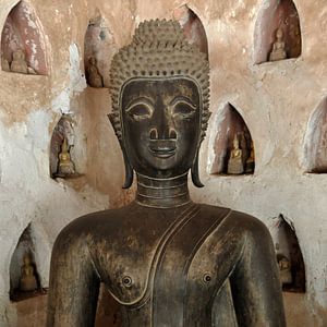 oud Boeddha beeld (vierkant) van Affect Fotografie