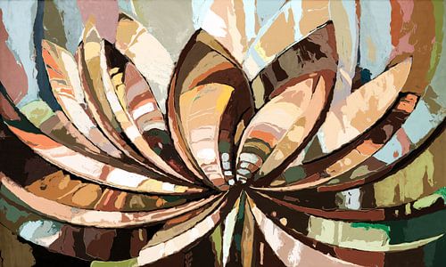 Peinture abstraite de fleurs
