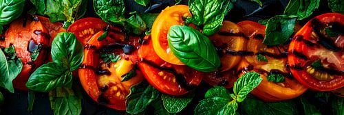 Grilled tomatoes basil