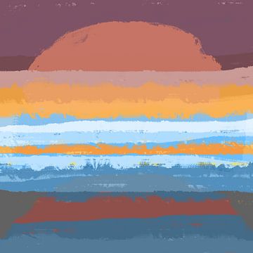 Dreamland's Joyful Colors. Modern abstract landschap