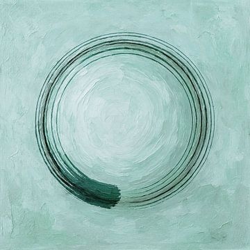 Series Zen Circle 11 Teal by Claudia Gründler