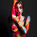 Lady Gaga Nackte Körperbemalung ARTPOP Digital Art in Rot, Gelb, Blau von Art By Dominic Miniaturansicht