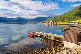 Blick über den Åkrafjord in Norwegen von Rico Ködder