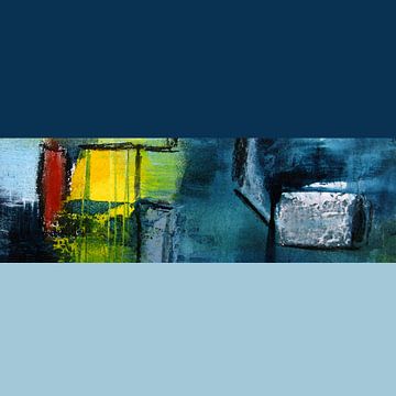 Abstracte kleurvelden / blauwtinten van Kerstin Franz