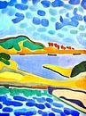 Landschap bij het meer van zam art thumbnail