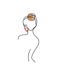 Femme de style Lineart