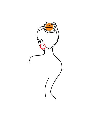 Frau im Stil von Lineart