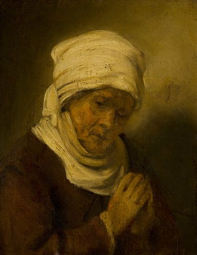 Biddende vrouw, Rembrandt van Rijn