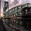 De Hef tijdens zonsondergang (Koningshavenbrug) van Prachtig Rotterdam