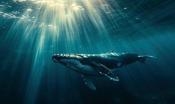 Sonnenstrahlen auf dem Buckelwal