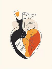 line art heart by haroulita