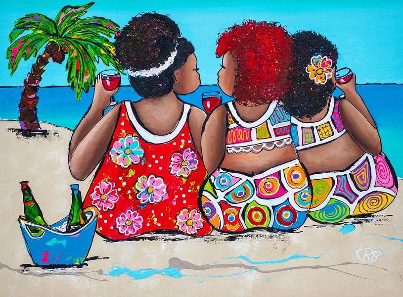 Chilling out on the beach by Happy Paintings / Renata Rolefes