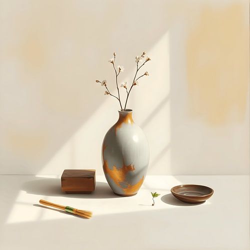 Japandi Japanse Kintsugi Stilleven – De Schoonheid van Herstel