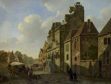 Stadtansicht von Dordrecht, Johannes Schoenmakers
