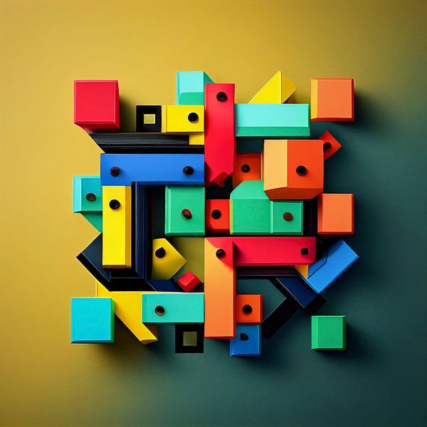 Colourful blocks by Harvey Hicks