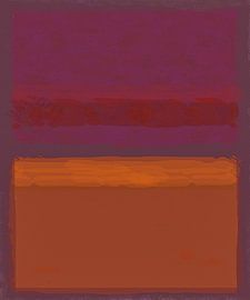 Peinture abstraite avec de l'orange et du rouge