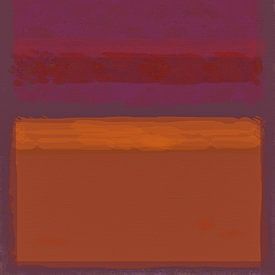 Abstract schilderij met oranje en rood van Rietje Bulthuis