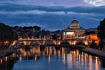 Rome zonsondergang, Vaticaan, Engelenbrug van Jeroen van Rooijen