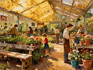 Lebendiger Blumenmarkt von Kristin M