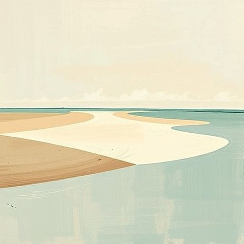 zandbanken en de noordzee abstract ameland.